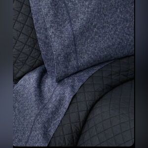 $185 NEW RALPH LAUREN HOME QUEEN FLAT BED SHEET NAVY BLUE JOURNEYS END